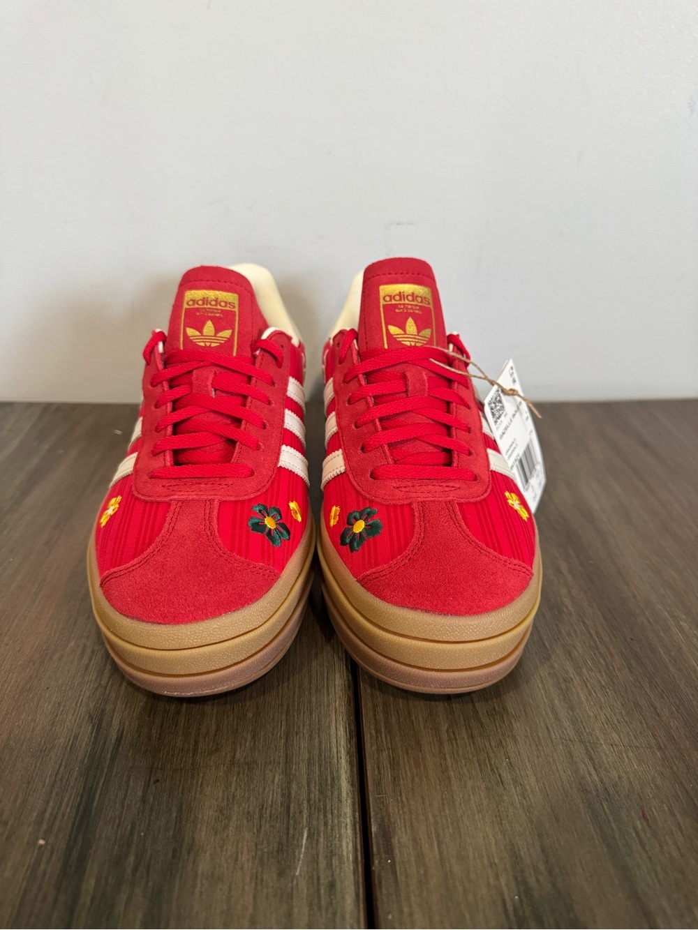 ADIDAS GAZELLE BOLD BETTER SCARLET OFF WHITE YELLOW WOMEN SHOES - Picture 5 of 10